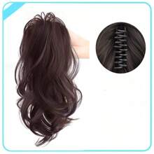 Pinzas para el cabello con cola de caballo alta, peluca sintética de corona esponjosa alta, peinado con media trenza en cascada, accesorios de estilo para dar volumen al cabello largo para mujeres, accesorios para el cabello elegantes, pinzas de moda para el cabello, casuales