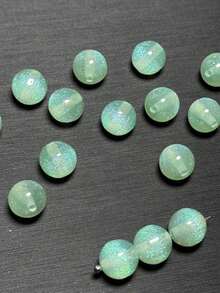 50 件梦幻春夏银河闪光圆形树脂珠，DIY 手链首饰制作用品