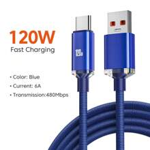 Cable de carga rápida USB Tipo C de 120W 6A compatible con Samsung, Realme, , (Nota: solo son compatibles los cargadores rápidos de teléfonos móviles o los cargadores originales. Este producto no es compatible con los teléfonos de la serie iPhone). Compatible con iPhone 16, 16 Pro Max, 15, 15 Plus, 15 Pro, 15 Pro Max, compatible con Redmi, compatible con el cargador OnePlus