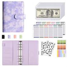 Organizador de presupuesto con bolsillos para sobres de efectivo, monedero pequeño con cremallera estilo francés para ahorrar dinero, planificador A6 organizador para mujer, cartera mini, cartera, monedero para tarjetas, llavero