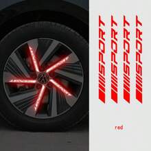 8 piezas Pegatinas reflectantes para neumáticos de coche, vehículo eléctrico, motocicleta, bicicleta. Se pueden pegar, de amplia practicidad, pegatinas de colores, accesorios para automóviles y bicicletas (color aleatorio)