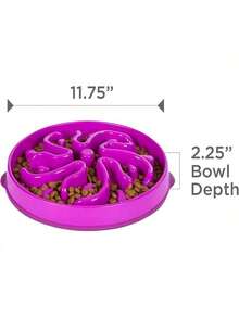 Outward Hound Fun Feeder Slo Bowl, Large Slow Feeder Dog Bowl, 4 Cups, Purple - Màu xanh lam - Xem 10