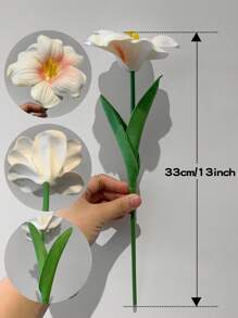 5pcs/1pc Artificial Tulip Flower Home Decor Flower Arrangement Wedding Bouquet Indoor Faux Flower Stems In Vase Party Decoration Centerpieces, Suitable For Wedding Decoration, Bridal Backdrop Props, Bouquets, Corsages, Arch, Party Decorations, Gifts, Christmas, Halloween, St. Patrick's Day