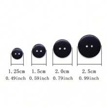 100pcs Plastic Resin Buttons Sewing Buttons Scrapbooking Buttons Decorative Buttons 2-Hole Buttons For Crafts Arts & Crafts Supplies Clothes Buttons Sewing & Knitting Supplies. (Color: Black, White, Transparent)