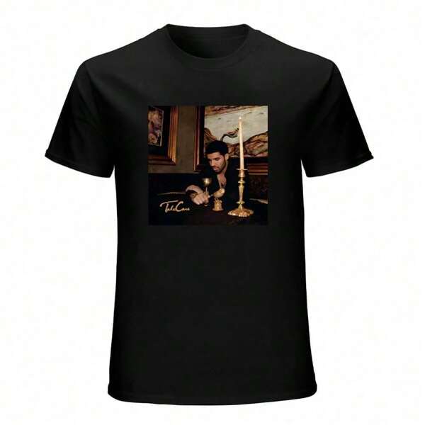 Rapper Drake T-Shirt Rap & Hip-Hop Vintage Graphic Short Sleeve T-Shirt Casual Fashion Tee Shirt Music Streetwear Tops Shirt For Men & Women 220g