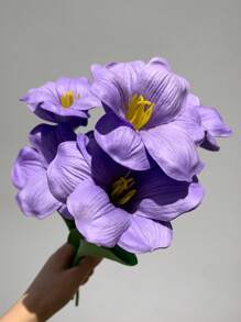 5pcs/1pc Artificial Tulip Flower Home Decor Flower Arrangement Wedding Bouquet Indoor Faux Flower Stems In Vase Party Decoration Centerpieces, Suitable For Wedding Decoration, Bridal Backdrop Props, Bouquets, Corsages, Arch, Party Decorations, Gifts, Christmas, Halloween, St. Patrick's Day