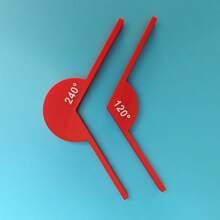 1 Set Of Mathematics Learning Tools - Angle Measurement Instrument, Geometric Angle Display Tool, Plastic Material, Suitable For Children's Angle Recognition Educational Tools | Sturdy , School Supplies,Back To School