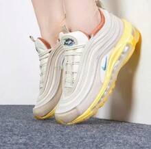 Nike Zapatillas deportivas retro de moda para mujer Air Max 97 Bullet para correr - Caqui - Ver 6