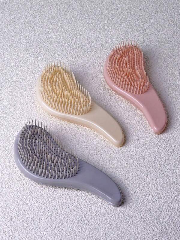 Detangler Brush For Curly Or Straight, Wet And Dry Hair, No-Pain Detangling Brush With Flexible Bristles For Adults - Easy-To-Hold, Ideal For Shower And Trave,Detangling Brush - Marble Design - Wet Or Dry Hair - Works On All Hair Types - Detangles Hair And Massages Scalp