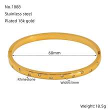 1 chiếc vòng tay trang sức mùa hè bằng thép không gỉ mạ vàng 18K thời trang sang trọng chống nước dành cho nữ, thích hợp để đeo hàng ngày, đi nghỉ ở bãi biển, làm quà tặng - vòng đeo tay - Xem 13