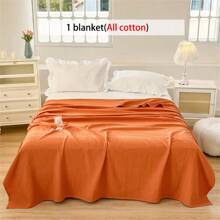 1 pătură moale și confortabilă din tifon tip vafă - prietenoasă cu pielea, culoare uni, potrivită pentru pat, canapea, pernă - perfectă pentru relaxare și îmbrățișări