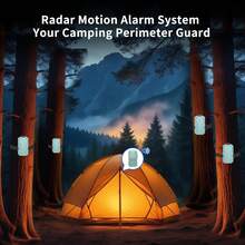 Radar Security System For Camping RV Home Perimeter, Wireless Motion Sensor & Detector For Driveway Alarm, Camping Essentials, Survival Gear, 1/2 Mile Range, Rechargeable Battery, IP65 Waterproof - one-size - View 5