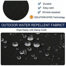 Local Delivery- Outdoor Cushion Slipcovers Waterproof 4 Pack Patio Chair Seat Cushion Covers With Zipper And Tie, 22 X 20 X 4 Inch, Replacement Cover Only - Black - View 2
