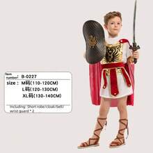 Disfraz de Guerrero Romano para Niños - Conjunto de Disfraz de Gladiador Antiguo para Hombre, Traje de Actuación, Capa, Armadura, Disfraz de Guerrero Espartano para Cosplay y Festival de Niños - Multicolor - Ver 14