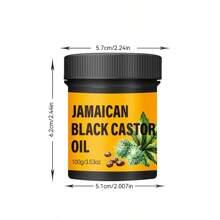 2PCS 100g Jamaican Castor Oil Hair Care, Pure Natural Cold Pressed, Moisturizing And Nourishing The Scalp And Hair Roots, Making The Hair Thicker, Stronger And Healthier, Suitable For All Hair Types Including Curly Hair, Suitable For Both Men And Women