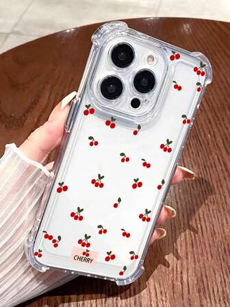 透明 TPU 花卉樱花图案手机壳，防摔保护套适用于 16ProMax/15/14Plus/13/12/11 或 12/13Mini、S21/S22/S23/S24/S25Plus/超防水防震防刮