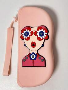 Silicone Eyeglass Case, Portable Eyeglasses Carrying Case With Detachable Strap, Shockproof Waterproof Sunglasses Storage Box, Ideal For Mother's Day, Holidays, Birthdays, Gifts For Daughter, Girlfriend, Wife, Mom, Aunt, Bridetravel Essentials Travel Accessories Travel Bag Vacation Back To School School Stuff Glasses Case Sunglasses Women - Multicolor - View 7