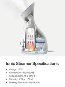 Nano Ionic Facial Steamer, Deep Cleaning Tool For Face, Portable Electric Steam Device For Skin Care, Nursing Appliance, Gift For Her