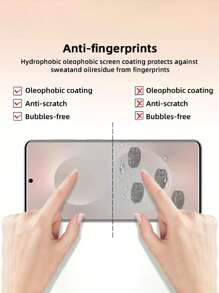 3 piezas Protector de pantalla de vidrio templado para Galaxy S25 S24 S23 S22 S21 - Resistente a arañazos 9H, superficie suave, compatible con desbloqueo de huella dactilar ultrasónica, fácil instalación