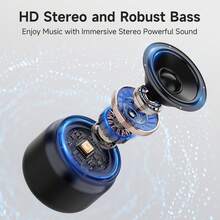 JYX Mini Enceinte Bluetooth Portable, Alto Parleur Bluetooth con Autonomía de 15 Horas, Une Portée de Connexion Jusqu'à 20 Mètres, Convient à Une Utilization Quotidienne/Activités de Plein air,Noir