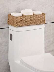 1个手工编织收纳篮，藤编整理篮，卫生间收纳篮 - 三格葫芦藤编篮，适用于家居、卧室、浴室和客厅收纳，也可作礼品篮、装饰品、返校季用品、卧室装饰收纳篮、装饰篮、服装收纳篮、情人节派对装饰收纳篮。 - 卡其色 - 查看 3