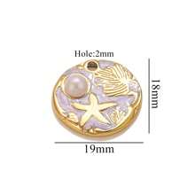 5 Pieces Stainless Steel Gold-Plated Ocean Element Pendant DIY Jewelry Making Accessories Suitable For Women's Gatherings, Beach Vacations, And Daily Wear