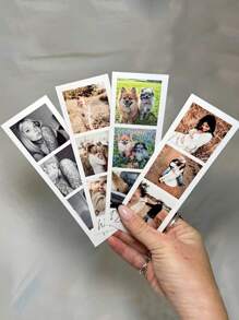 1-5Pcs Custom Photo Film Strip, Personalised Photo Gift With 3 Images, Retro Style Print, Wedding Keepsake, Film Photography Gift, Custom Photo Bookmark,Personalized Customized Photo Strips,Wedding Photo Booth Cover,Custom Photo Booth Prints - Personalized Wedding & Party Decor Cards With Custom Text