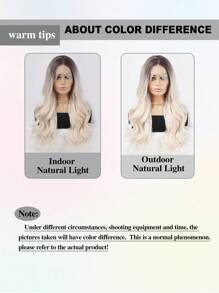 613 Blonde 13x4 Lace Front Wigs Body Wave Synthetic Hair Wig Long Beach Water Wave Hair Wig Honey Blonde Brown Silver Hair 26Inch 180% HD Lace Glueless Wig Women Daily Use