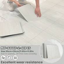 20/40pcs Marble Pattern Self-Adhesive 1.5mm Thick Vinyl Floor & Wall Tiles, Easy Install Waterproof, Suitable For Kitchen, Bathroom And Living Room Floor And Wall Decor, Non-Slip, 30cm X 30cm - Multicolor - View 12