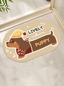 1 件卡通腊肠犬图案门垫、浴室垫、地毯、小地毯、门垫、地垫、户外门垫、迎宾垫、可洗地毯、吸水、前门垫、室内门垫、厨房垫