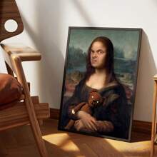 1pc Vintage Mona Lisa Art Posters Print, Frameless Canvas Wall Arts For Bedroom And Living Room, Modern Home Decor Gift, Ideal For Kitchen And Hallway, Funny, Agent,Perfect For Room Decor.