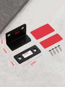 [2 Stück starker magnetischer Verschluss] Legierungs Magnetischer Türfangvorrichtung Verschluss - Unsichtbare starke Haftung, ohne Bohren montierbar, nahtlose Freigabe - Ideal für Schränke, Kleiderschränke, Schiebetüren - Heimwerker Hardware, spielendleichte Einrichtung, kompaktes, effizientes Design - 2 Stück Set, Silber