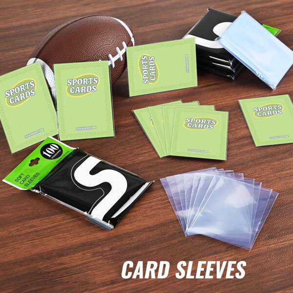 Card Sleeves, Penny Sleeves For Trading Cards, Baseball Card Sleeve, Clear Trading Card Sleeve, Soft Plastic Card Protector Sleeve For Sports, Football, Game Cards, MTG