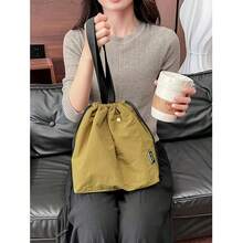 VINCAN Insulated Lunch Bag, Rectangular Knit Tote For Carrying Food To Work And Outings, Hand Washable, Lunch Bag Canvas Large Solid Color Drawstring Portable Thermal Insulated Picnic Storage Bento Box Bag, Summer Outdoor Bags For Food, Picnic Camping Bags,Back To School - Multicolor - View 10