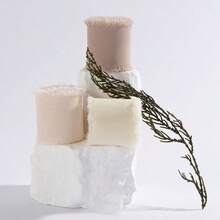 3 卷雪纺丝带、花束用雪纺丝带、礼品包装用布丝带、婚礼/圣诞节装饰用手工磨损丝带、1.5 英寸 X 5.5 码/卷、礼品包装用丝带、婚礼请柬、DIY 工艺品、新娘花束、圣诞节 - 彩色 - 查看 5