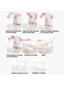 1pc Action Doll Storage Box, Blind Box, Doll Sorting Box, Doll Acrylic Display Box, Transparent Storage Box, Assembled Toy Storage Display Box, Christmas, Valentine's Day, And New Year Decoration
