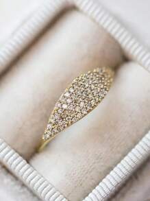 1pc Minimalist Full Cubic Zirconia Ring, 925 Sterling Silver, Simple Design, Suitable For Daily Wear, The Best Choice For Gift-Giving - Minimalist Full Zirconium Ring - View 5