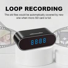 1080P FHD WiFi Security Camera With Clock, Motion Detection, Night Vision, Rechargeable Battery, With 32GB SD Card, Wireless Remote Viewing Via App For Home, Office, Warehouse, Warehouse Monitoring|Modern Appearance, Indoor Camera Wireless - Black - View 3