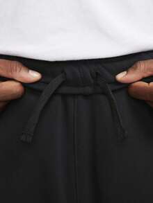 Nike Air Mens Overhead Tracksuit Full Set Panel Hoodie Pullover Sweatshirt Joggers - Black - View 8