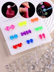 Nail Polish Swatch Dots Round Nail Color Swatches Clear Transparent Nail Polish Display Nail Sample Swatches With Adhesive Sticker For Gel Polish Nail Swatch Book