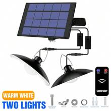 LED Hof-Pendelleuchte mit Fernbedienung, Solar Panel, wasserdicht, Dämmerungs-Sensor, Auto An/Aus, für Außen, Garten, Haus, Terrasse, Straßenbeleuchtung, Aufladen durch Sonnenlicht, für Scheune, Wand, Hängen, Schuppen, Flutlicht, tragbar, Camping, Zelt, Teich, Fischen, Park, Weg, Nachtsicherheit, Notbeleuchtung, 1/2/3/4 Leuchten, Kalt-/Warmweiß