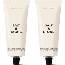 Loción corporal para mujeres y hombres Salt & Stone | Hidrata, nutre y suaviza la piel | Restaura la piel seca | De absorción rápida | Libre de crueldad y vegano (100 ml) (Sándalo y vetiver)