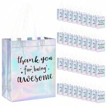 Geschenktüten als Dankeschön, Mitarbeitergeschenkbeutel zur Wertschätzung, Dankeschön für das Großartig-Sein, Geschenkset zur Teamwertschätzung für Mitarbeiter, Lehrer, Studenten, Kollegen, Sekretärin, Assistent (Laser-Silber, Awesome-Stil)