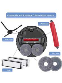 Accessories For Roborock Q Revo / P10 Robot Vacuum Cleaner Replacement Parts Set For Roborock Q Revo Replacement Parts Main Brush HEPA Filters Mop Pads Side Brushes Dust Bags
