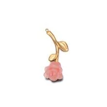 1 peça/lote pingente banhado a ouro em aço inoxidável com rosas 3D (colar/broche/brincos) - Achados exclusivos de joias vintage faça você mesmo para acessórios de vestuário, fornecimento em massa