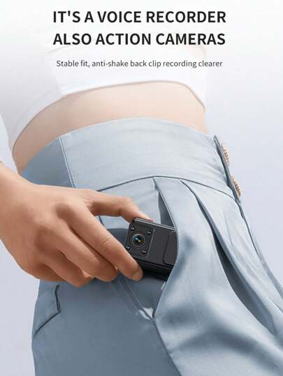 Mini Pocket Camera, 1080p FHD Sports Action Portable Small Body Rotating Outdoor Bicycle Recorder Camcorder, Cycling DV Battery Powered, Work view 10