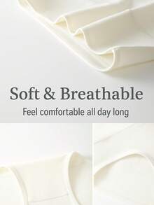 5pcs Solid High Waist Briefs - Seamless Cotton Underwear, Soft & Breathable - 白色 - 查看 5