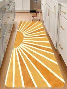 1pc Decorative Carpet, Sunshine Printed Rug For Bedside, Bedroom, Study, Living Room, Home Decor, Washable Area Rug, Hallway Runner - Multicolor - View 15