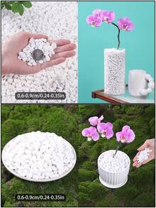 White Decorative Pebbles Suitable For Gardens And Homes -0.3-3 Cm, Multi-Color Stones (White, Black, Yellow, Gray, Purple, Blue, Green) Suitable For Indoor Plants, Outdoor Landscapes, And Holiday Decorations - Perfect For Terraces, Potted Plants, Bathrooms, Aquariums, And Micro Landscapes, Holiday Decorations | Natural Appearance | Beauty, Garden Decorations - Multicolor - View 20