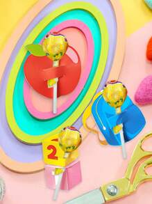 48Pcs Candy Holder Cards Pencel Apple Paper Cards For Lollipop Decorations, First Day Of School Party Supplies,Welcome Back To School Decoration, Teachers Party Favors